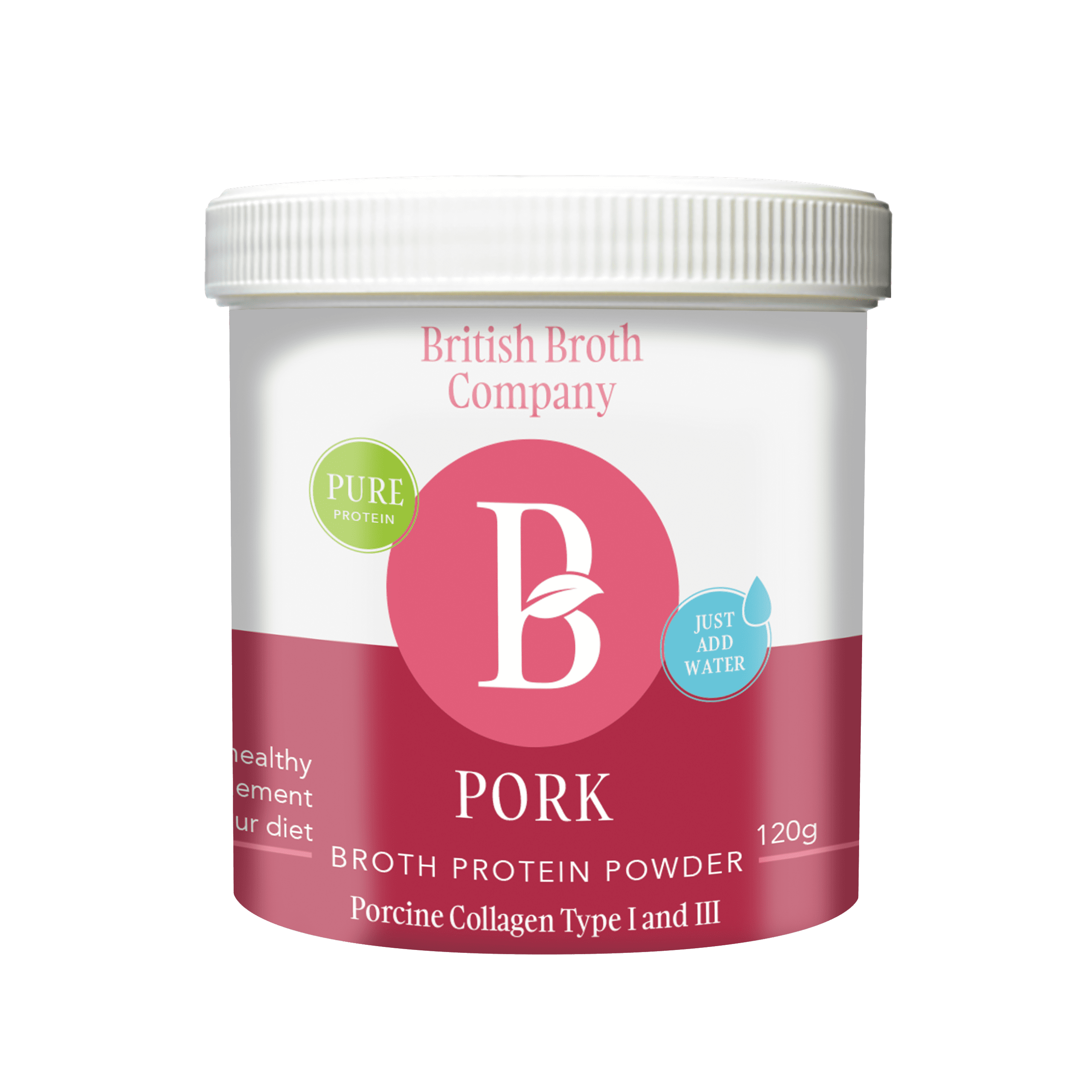 BBC pork pot mock up 120g copy Pork Broth | 120g pot and scoop - Image 1