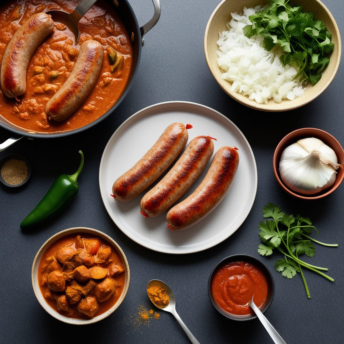 Curried Sausages with Tikka Masala Sauce with added Bone Broth Curried Sausages with Tikka Masala Sauce with Added Bone Broth